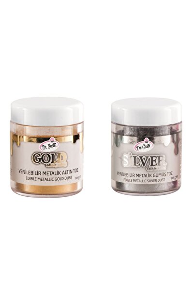 Dr. Gusto Dr.gusto Yenilebilir Metalik Toz Gıda Boyası Ikili Set Gümüş & Altı...