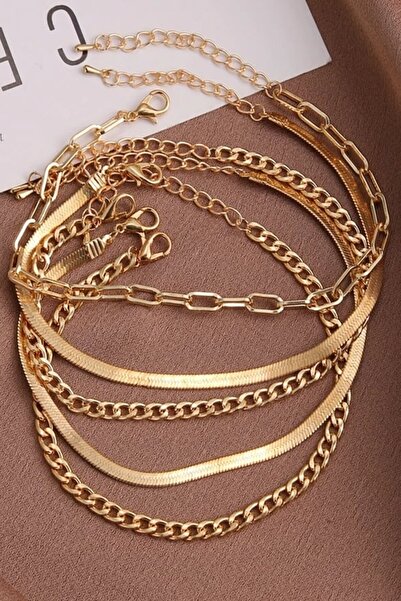 ESUSO 5li Bayan Kadın Ayak Bileklik Halhal