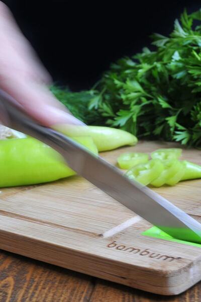 Taşev Bambum Livada Cutting Board with Sharpener