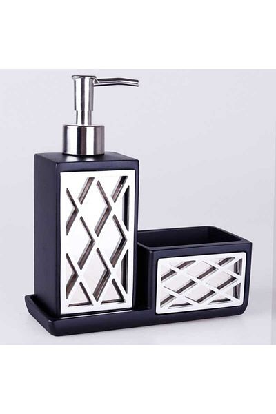 By Selim Διανομέας υγρού σαπουνιού κουζίνας Felica Black Silver