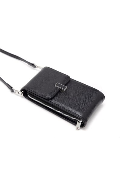 Eminsa Black Vertical Shoulder Bag