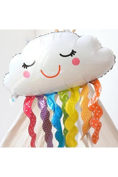 Parti dolabı Rainbow Cloud Foil Balloon 80 Cm