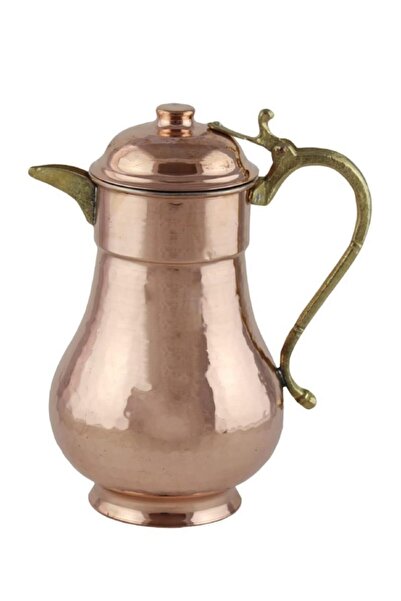 Güntem Bakır Büyük Kapaklı Sürahi