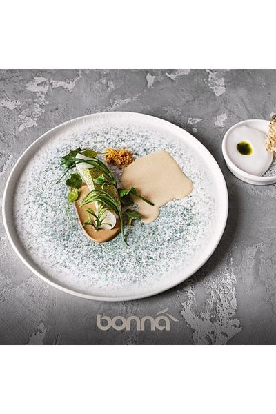 Bonna Porselen 6 Bonna Lunar 28cm Flat Presentation Plates