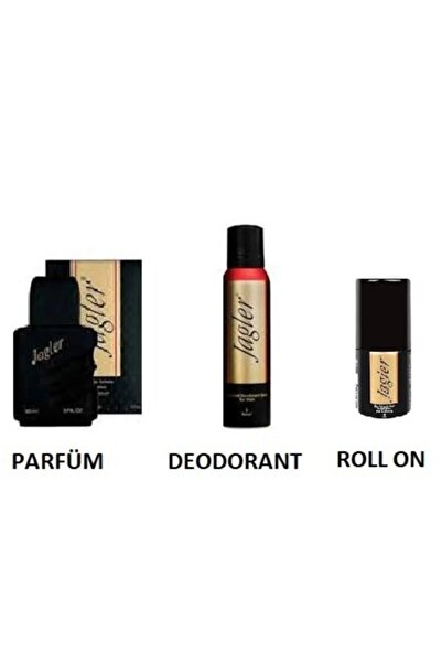 Jagler Orıjınal Classıc Erkek Edt Parfüm 90 Ml + Deo 150ml+rollon 3'lü Set Ye...