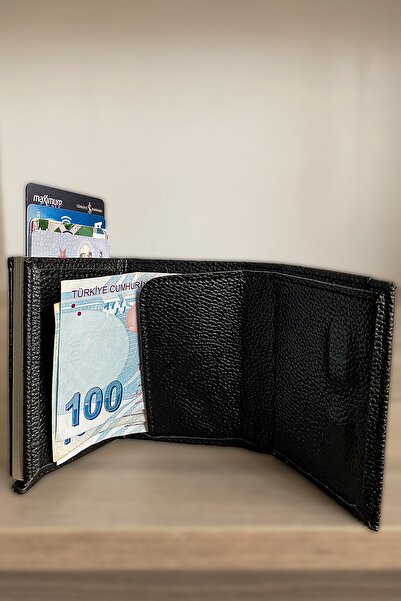 E-Deri Kılıf Cüzdan Unisex Mıknatıslı Cüzdan/kartlık - Deri - Mekanizmalı