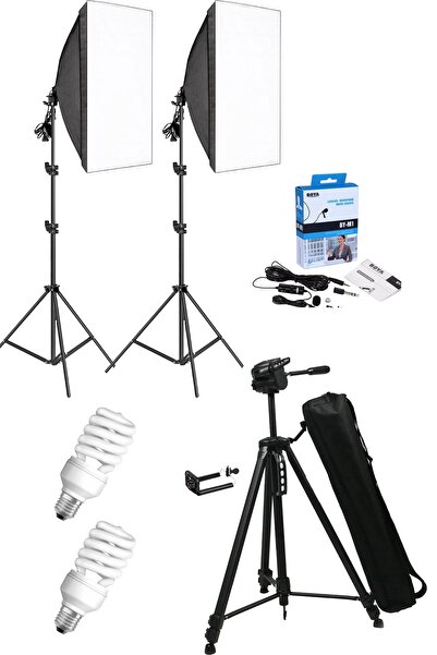 Deyatech Pro Youtber Kit Vlogger Kit Softbox 50x70cm Mikrofon