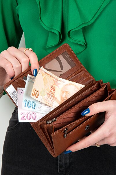 Grande Γυναικείο πορτοφόλι 2615 Model 100% γνήσιο δέρμα μαύρισμα