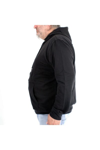 Bant Giyim Large Size 4XL Zippered Spring Black Sweatshirt