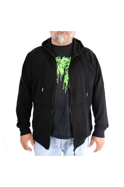 Bant Giyim Large Size 4XL Zippered Spring Black Sweatshirt