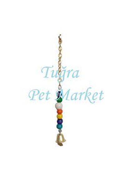 TUĞRA PET MARKET Ahşap Boncuklu Kuş Salıncağı Ve Ahşap Tünekli Zilli Kuş Oyuncağı
