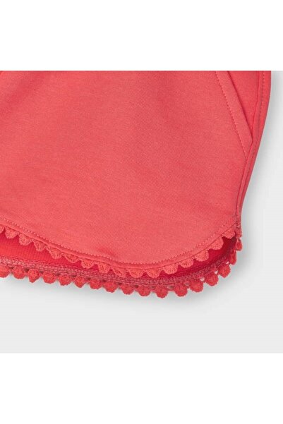 MAYORAL Summer Girl Combed Cotton Shorts Red