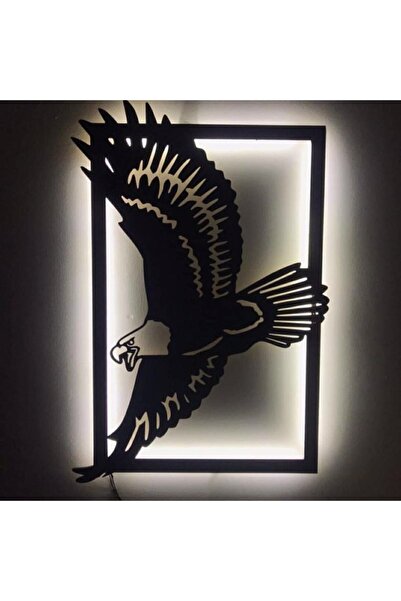 Genel Markalar Kartal Ledli Duvar Süsü Mdf Tablo Duvar Aksesuarı Ahşap Tablo