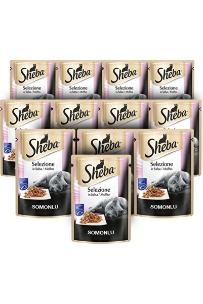 Whiskas Sheba Pouch Somonlu Yaş Kedi Maması 85 Gr X 12 Adet