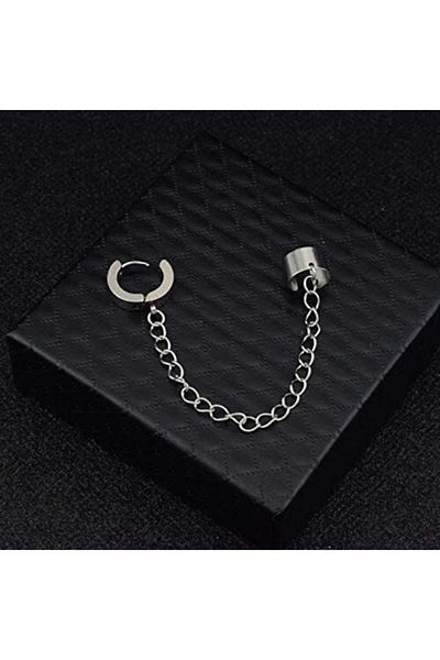Köstebek Harajuku Punk Chain Wrap Cartilage Earrings