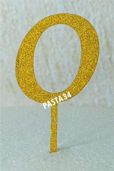 Pasta34 Χωρίς χυμένο γράμμα ασημί πλεξιγκλάς 5 εκ. Χρυσό Ο