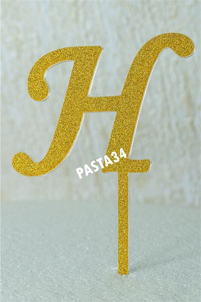 Pasta34 Χωρίς χυμένο γράμμα ασημί πλεξιγκλάς 5 εκ. Χρυσό H