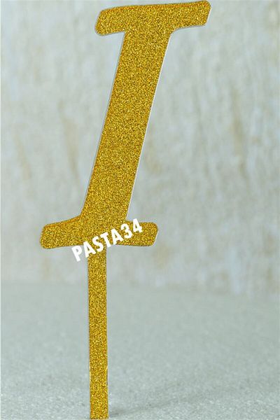 Pasta34 Χωρίς χυμένο γράμμα ασημί πλεξιγκλάς 5 εκ. Χρυσό Ι