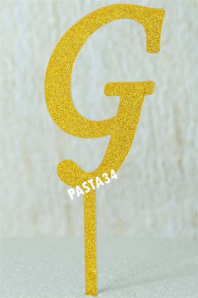 Pasta34 Αντικυματιστό ασημί Plexi Letter 5 cm Gold G