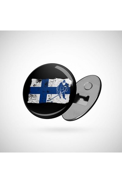 Fizello Ανοιχτήρι Ιδέα δώρου με σημαία παίκτη χόκεϊ επί πάγου Finland Suomi
