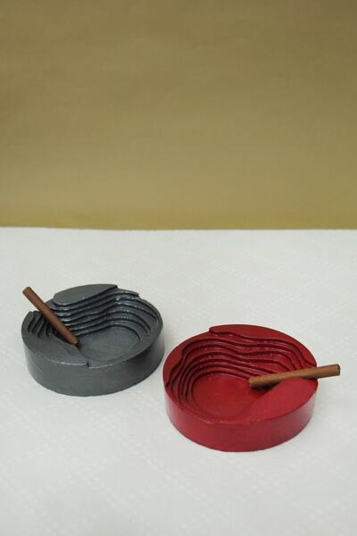 Esafe Home 2 Decorative Anthracite-Red 3D Ashtray