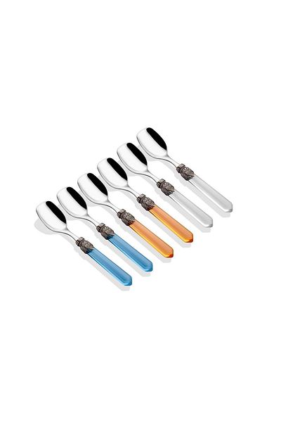 RİVADOSSİ SANDRO Venezia Colored Ice Cream Spoon for 6 Persons