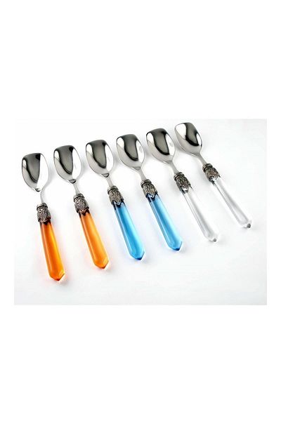 RİVADOSSİ SANDRO Venezia Colored Ice Cream Spoon for 6 Persons