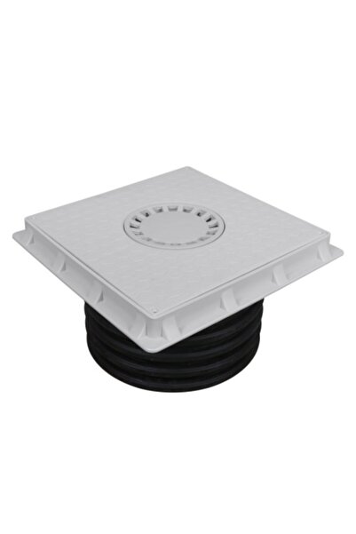 LUX WARES Ø 400 MM SÜZGEÇLİ PLASTİK RÖGAR MENHOL KAPAK VE ÇERÇEVE KORUGE BORU...