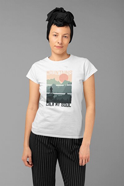 ErTaPassage Muntii albi sufletează-mă cu imprimeu Femei tricou - T4192131