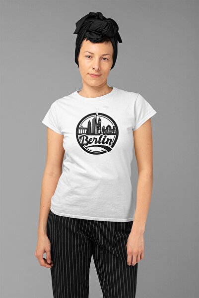 ErTaPassage White Berlin cu imprimeu Femei tricou - T3650530
