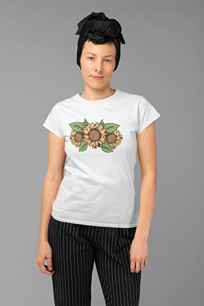 ErTaPassage Дамска тениска с принт на бял леопард - T8033428