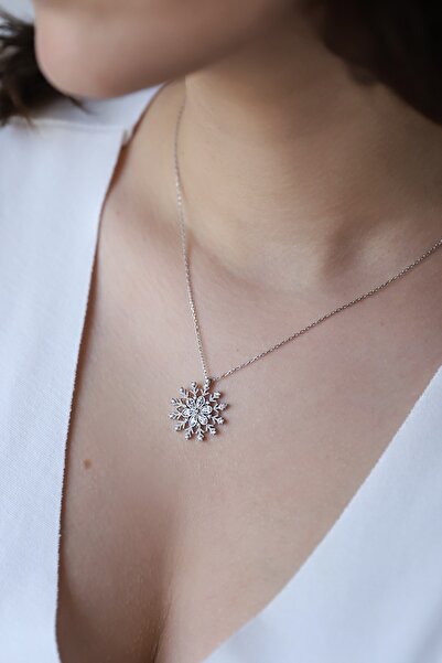 Soprano Silver Kar Çiçeği Kolye 925 Ayar Gümüş