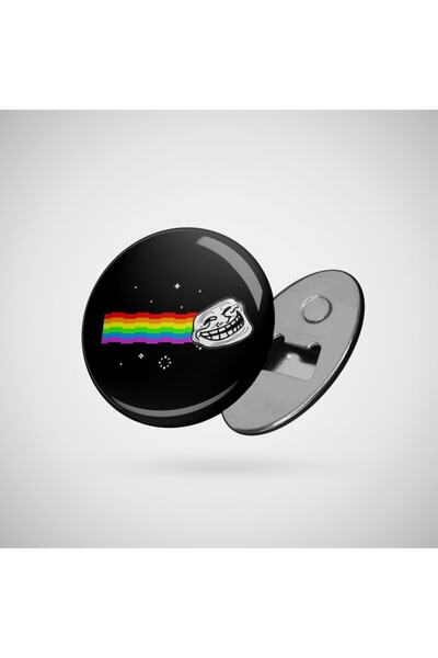 Fizello Troll Face Nyan Cat Meme Rozet