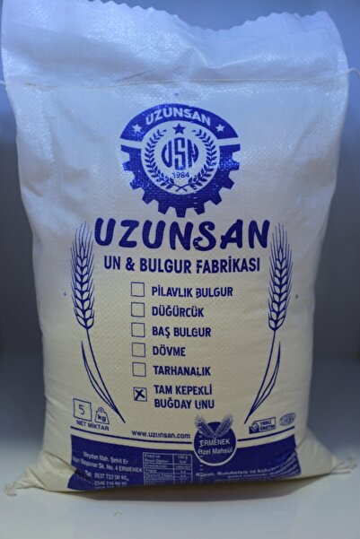 UZUNSAN Tam Kepekli Buğday Unu 5 Kg Ermenek Buğdayı