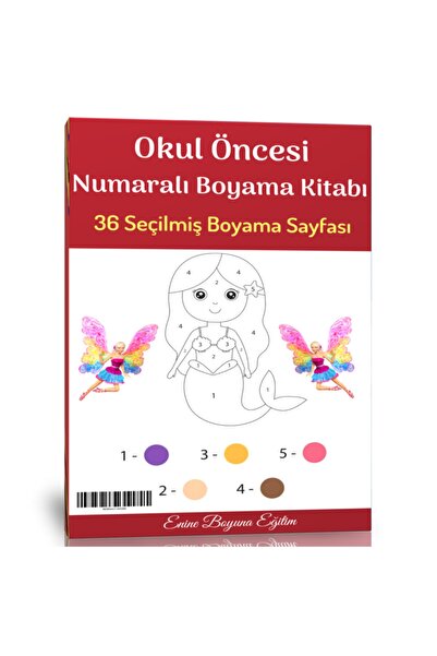 Enine Boyuna Eğitim Okul Öncesi Numaralı Boyama Kitabı (36 Seçilmiş Boyama Sa...
