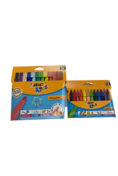 Bic Bıc Kıds Jumbo Ikili Set- Kuru Boya Ve Keçeli Boya