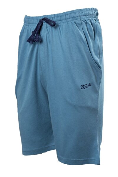 BSM Erkek Petrol Modal Pamuklu Yüksek Kaliteli Cepli Lastik Bel Serinleten Rahat Şort