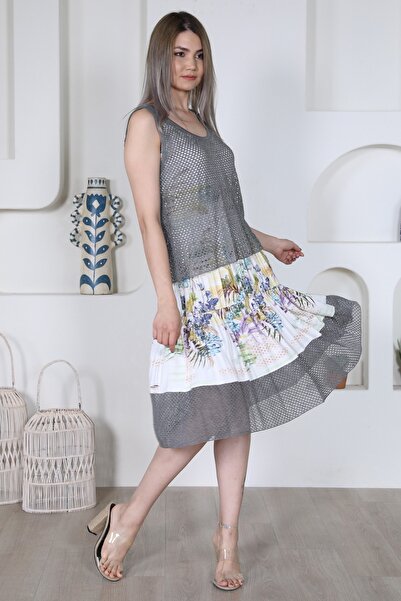 Serianno Askılı Kiloş Elbise