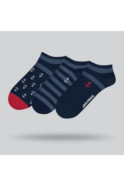 John Frank Erkek Üçlü Kısa Çorap