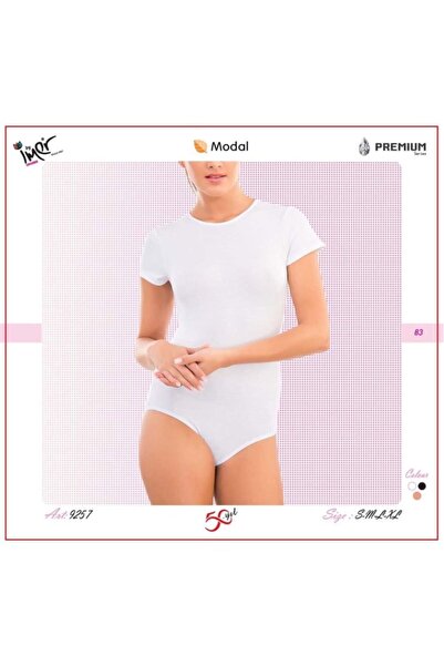 İmer Çamaşır Imer 9257 Sıfır Yaka Kısa Kol Çıtçıtlı Badi Whıte