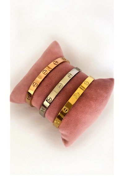 Jenny Daphne Women's Gold Plated 3 Piece Handcuff Bracelet Combination, Not to Fade Color