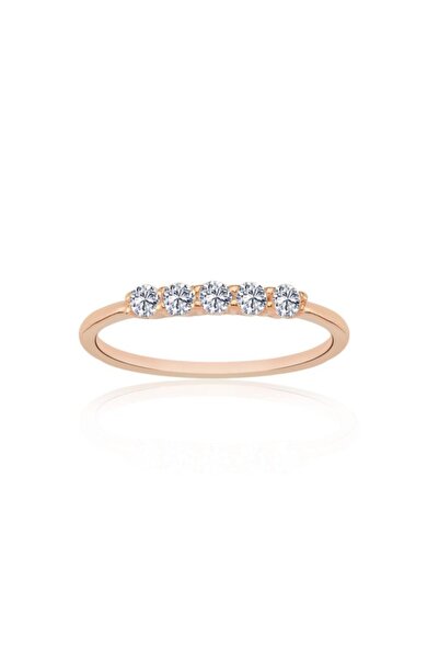 Mia Vento Kadın Işıltı Öyküsü Rose Renk Gümüş Yüzük