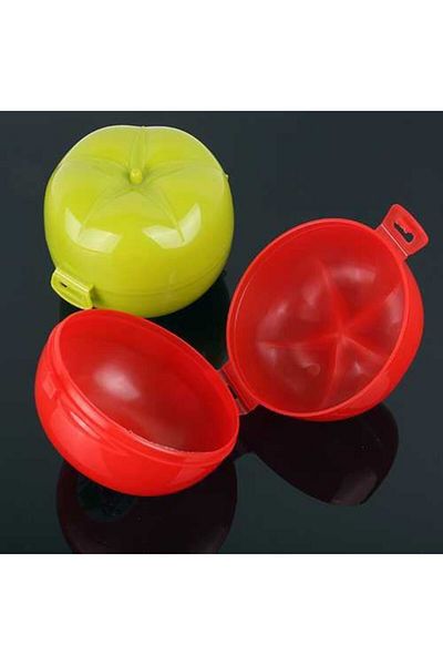 İndiriminVar 2 Lunch Boxes - Locking Lid and Tomato Shaped Storage