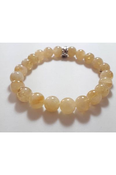 Doğaltaş 8mm Wide Citrine Bracelet