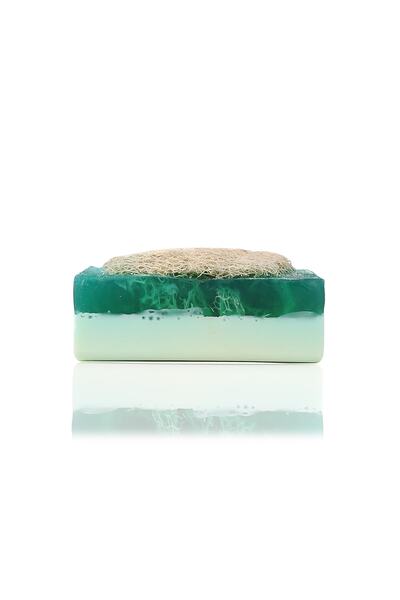 Agon 100% Handmade Natural Pumpkin Fiber Eucalyptus Soap with Donkey Milk 120 Gr