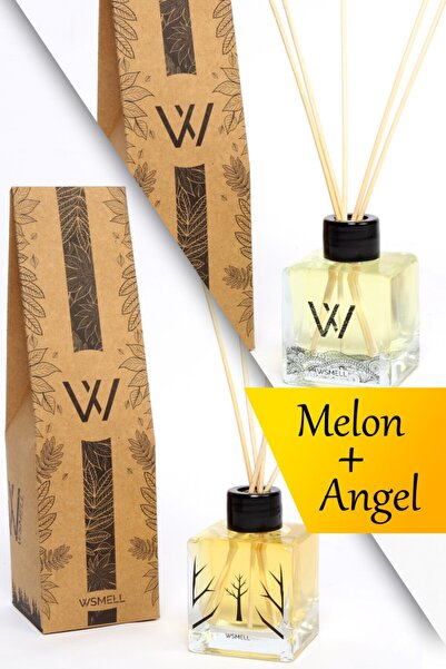 WSMELL Angel & Melon 2 Adet 100 Ml Avantajlı Paket Bambu Oda Kokusu 1 Adet An...