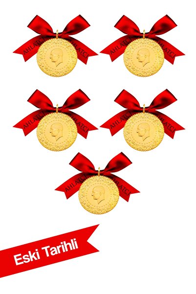 Ahlatcı Sarrafiye-5 Adet Eski Tarihli Yarım Altın