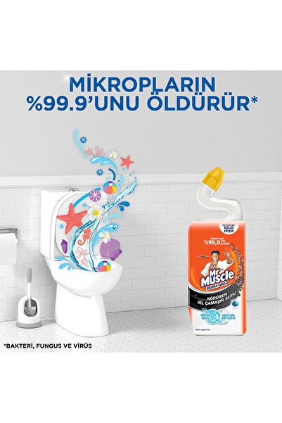Mr. Muscle Ekstra Güçlü Tuvalet Temizleyici Köpüren Çamaşır Suyu Marine 750 ml