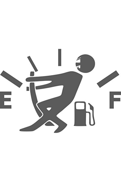 Teknotik Fuel Indicator Tank Cover Sticker White