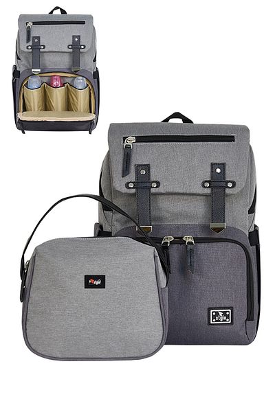 Stylo Working Mothers Bag Baby Care Backpack-smoked